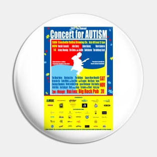 2021 14th Annual Concert for Autism Flyer T-shirt Pin