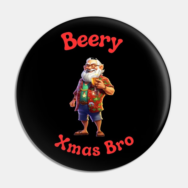 Santa Claus Christmas in July Pin by stickercuffs