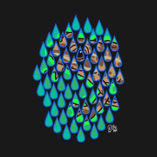 Raindrops and Northern Frog "Rainy Leopard Frog" T-Shirt