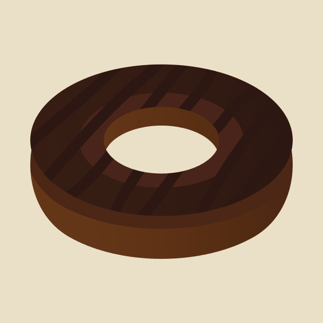 Dark Chocolate Donut by InkyArt