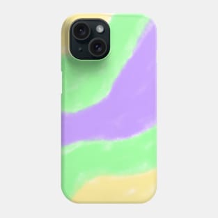 Yellow purple green watercolor art design Phone Case