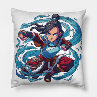 katara water tribe in battle position Pillow