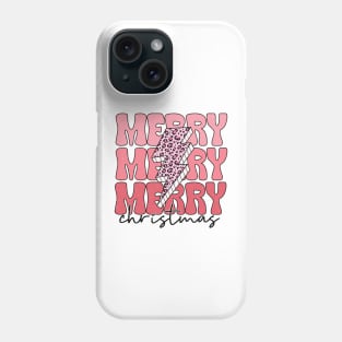 Merry Christmas Pink Phone Case