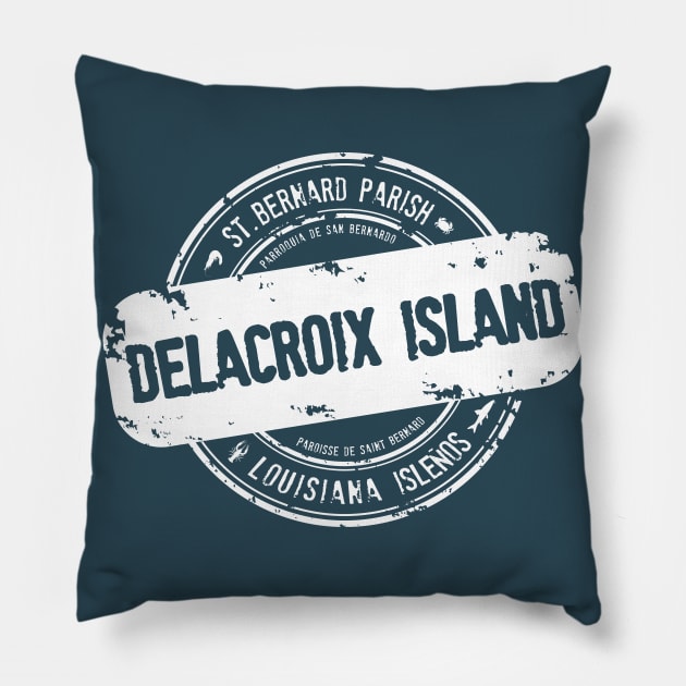 Delacroix Island, Louisiana Pillow by quelparish