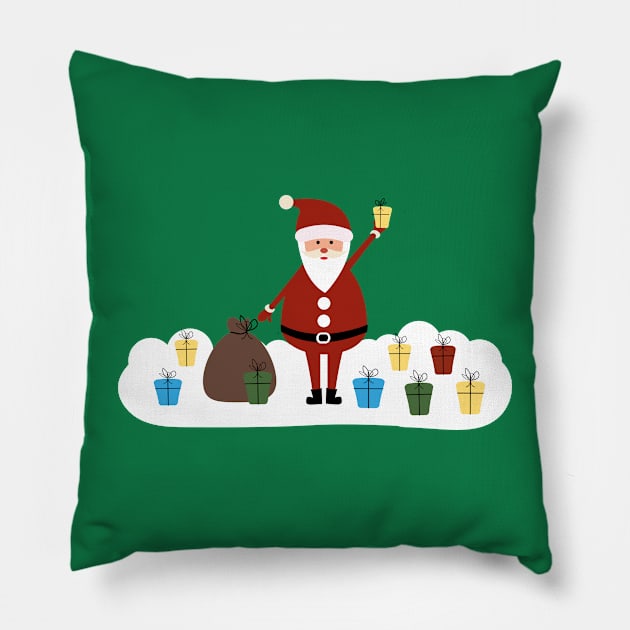 Santa Claus and gifts Pillow by grafart