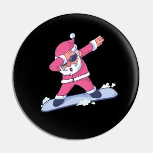 SNOWBOARD SANTA DAB Pin