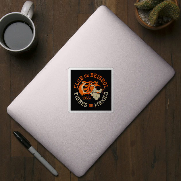 Tigres de Mexico / Mexico City Tigers 1955 Club De Beisbol Logo (Distressed) - Baseball - Sticker