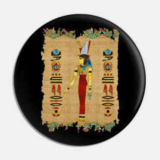 Egyptian Mut Ornament on papyrus Pin