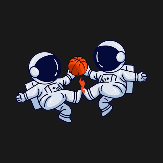 Basketball Astronauts Fun In Space by LaurelBDesigns