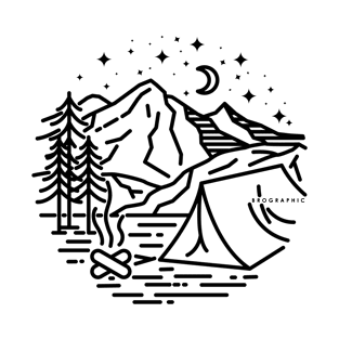 Mountain Landscape Camp T-Shirt