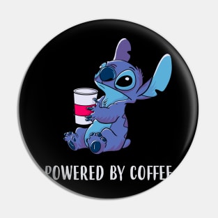 POWERED BY COFFEE Pin