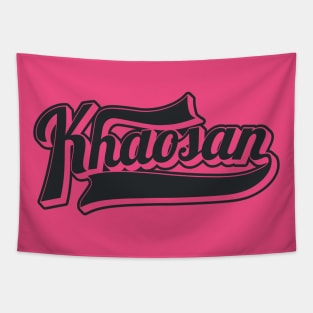 Khaosan Road Bangkok - Backpacker's Paradise | Vintage Lettering Logo Tapestry