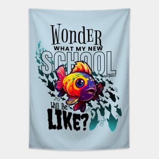 New School Fish Tapestry