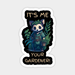 Gardener's raccoon Magnet