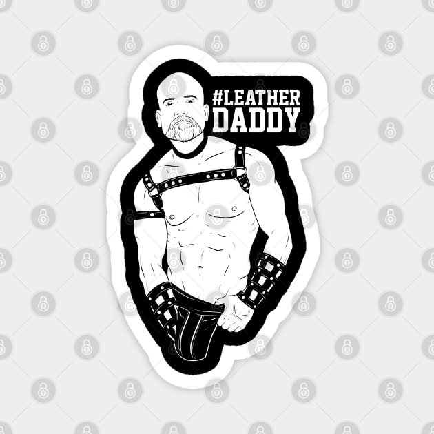 Hashtag BOYZ - Leather Daddy invert Magnet by RobskiArt