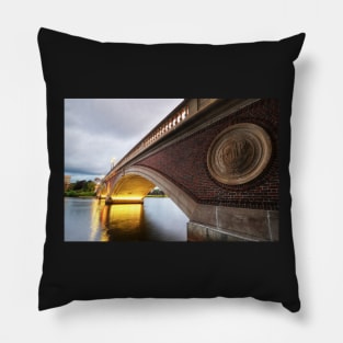 John Weeks Bridge Charles River Harvard Square Cambridge MA Pillow