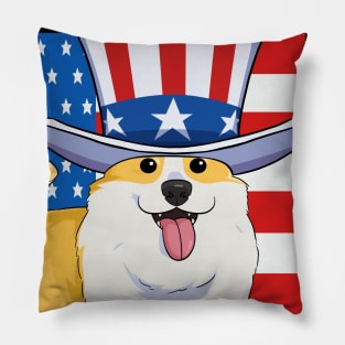 Pembroke Welsh Corgi 4th Of July Pillow