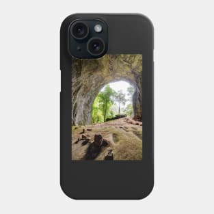 Inside view from Meziad cave in Apuseni mountains Phone Case