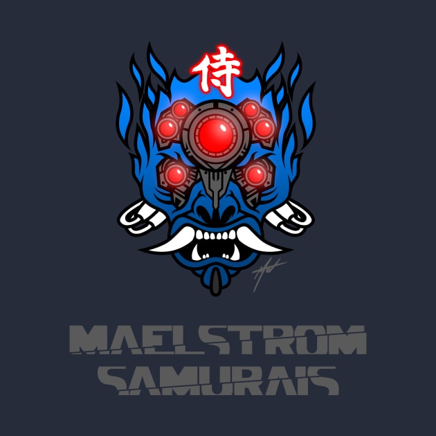 Maelstrom Samurais - Blue Oni by LArts