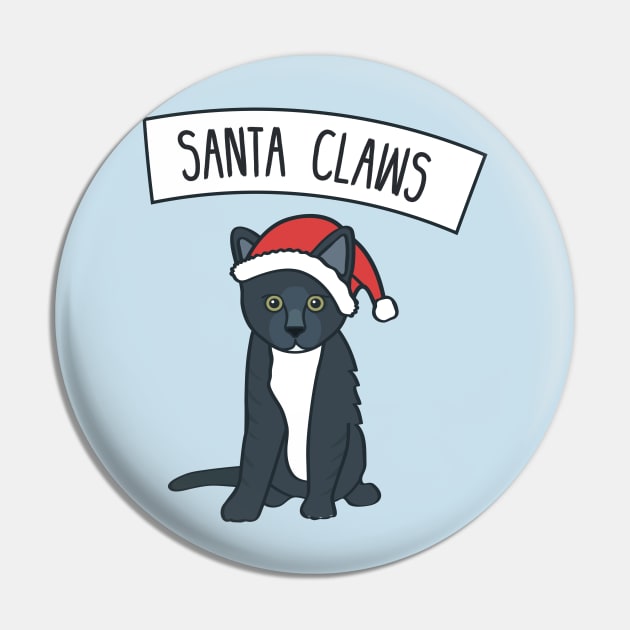 Santa Claws Pin by bestcatshrirts