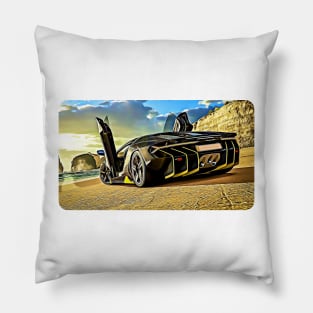 Centenario Cartoon Drawing Action Print Pillow