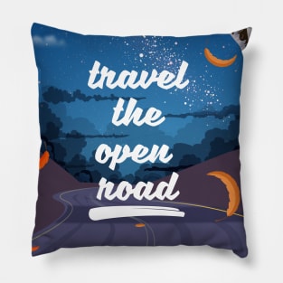 Travel the Open Road Pillow