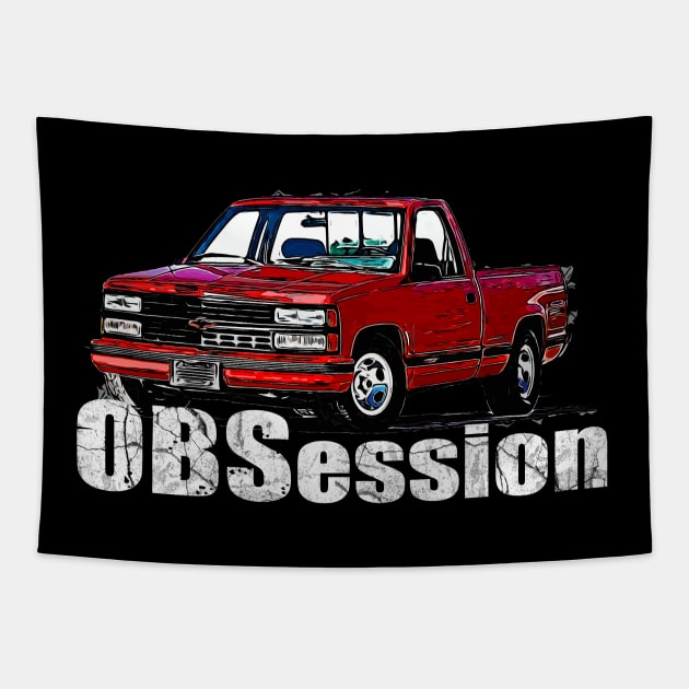 OBS Obsession Chevy C/K trucks General Motors 1988 and 1998 pickup trucks, heavy-duty trucks square body Old body style Tapestry by JayD World