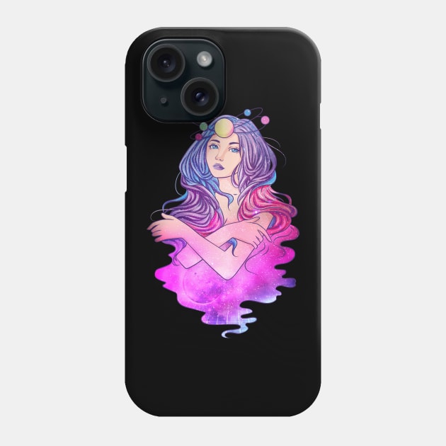 Celestial Anime Galactic Princess Manga Girl Goth Phone Case by theperfectpresents