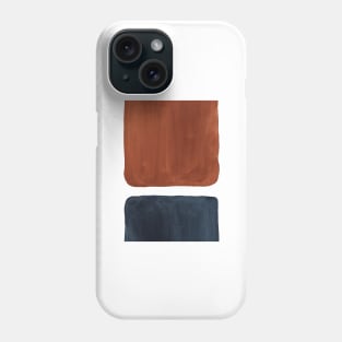 Terracotta and navy color blocks Phone Case
