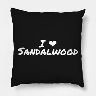 I Love Sandalwood Kannada Indian Movies Heart Pillow