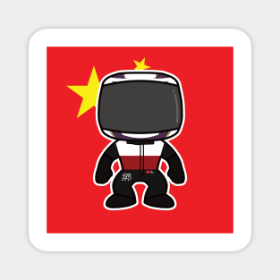 Guanyu Zhou Custom Bobblehead - 2022 Season Flag Edition Magnet