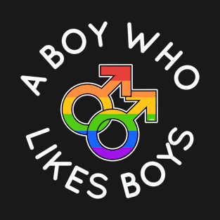 A Boy Who Likes Boys Gay Rainbow Pride Gift T-Shirt