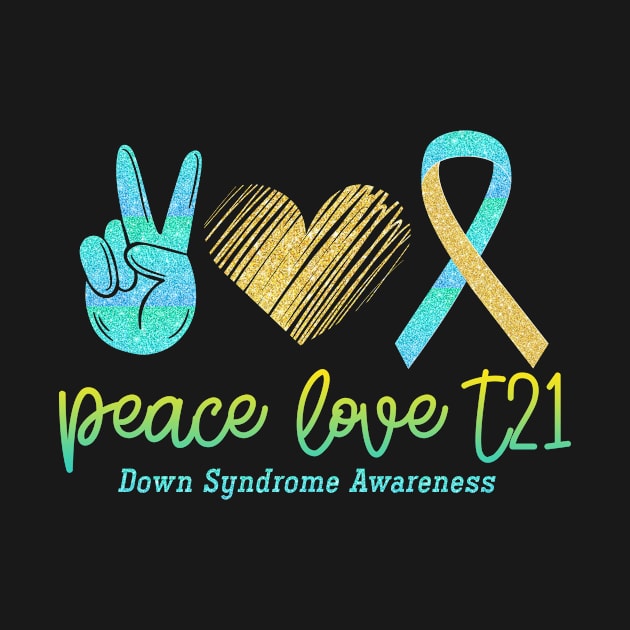 Peace Love Hippie Down Syndrome Awareness by shirtsyoulike