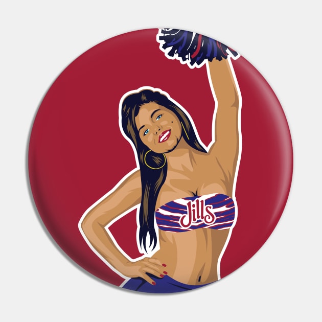 Carl Cordes Kelly Kapowski Buffalo Bills Cheerleader Pin