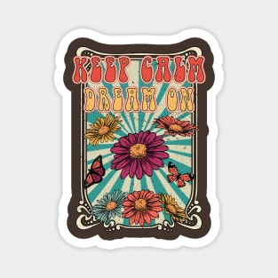 Vintage Keep Calm and Dream On Magnet