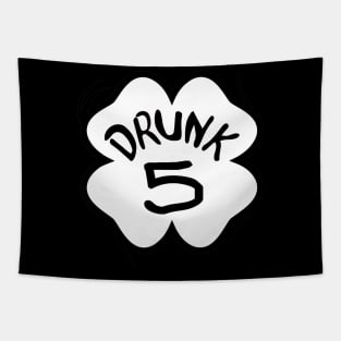 Drunk 5 St Pattys Day Green Tee Drinking Team Group Matching Tapestry
