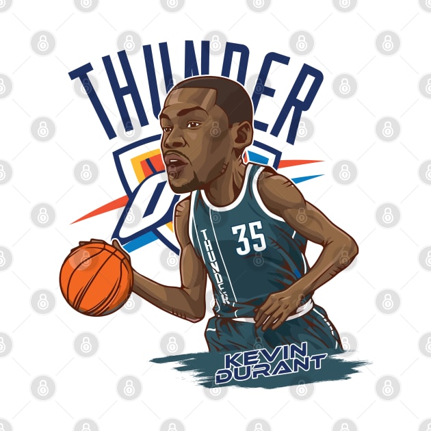 Kevin Durant Vector Art by Ken Asahvey