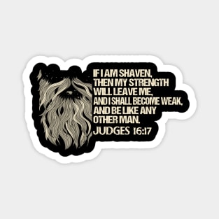 Bearded Man Shaven Magnet