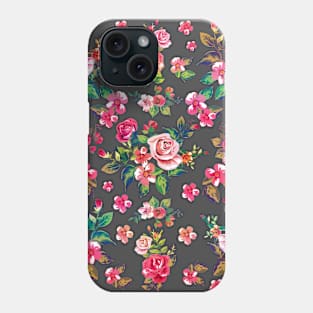 Boho Chic spring roses floral watercolor pattern Phone Case