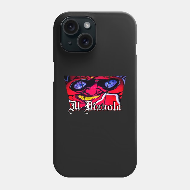 Il Diavolo Rossoneri Phone Case by lounesartdessin