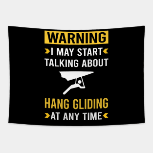 Warning Hang Gliding Glider Tapestry