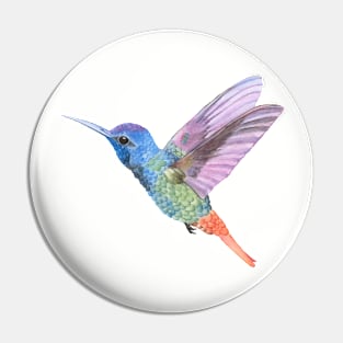 Watercolor Humming Bird Pin