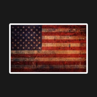 Vintage American Flag Sticker T-Shirt