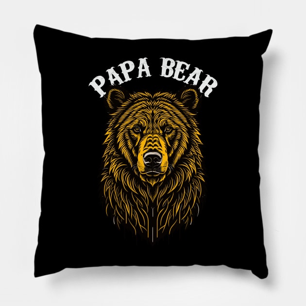 Papa Bear Pillow by DeathAnarchy