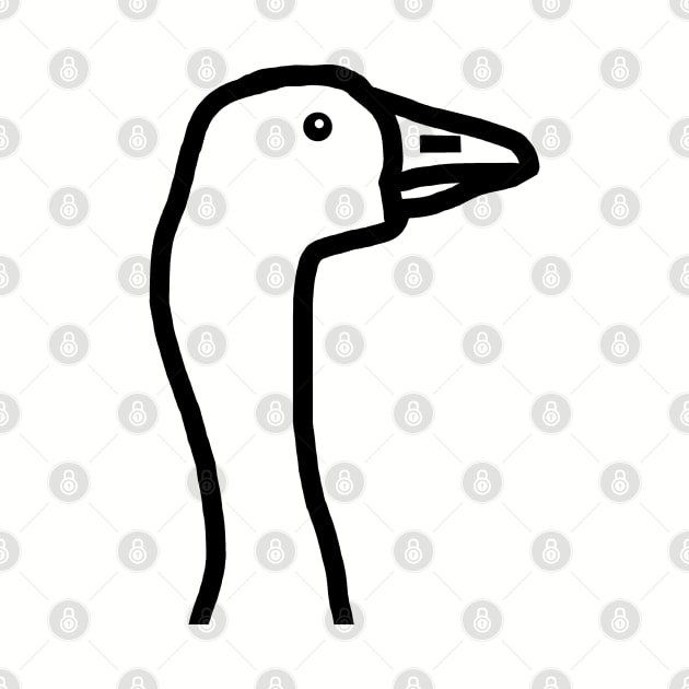 Goose Portrait Minimal Line Drawing by ellenhenryart