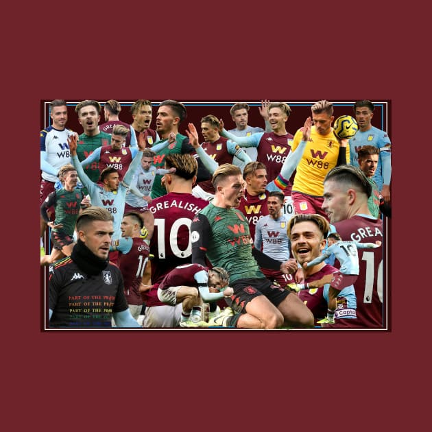 aston villa football club legends prints posters squad jack grealish collage by madein1874