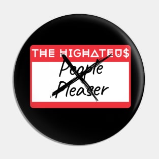 People Pleaser Name Tag Pin