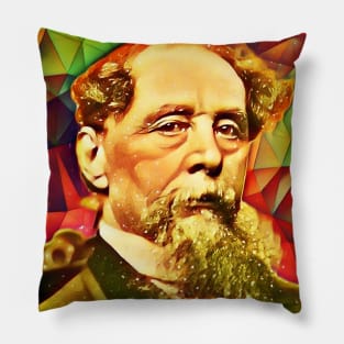 Charles Dickens Snow Portrait | charlles dickens artwork 9 Pillow