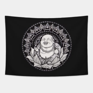 Happy Buddha Mandala - in tie dye or solids Tapestry