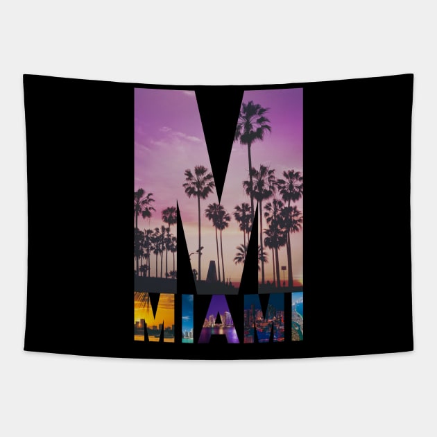 Miami View Tapestry by Meoipp